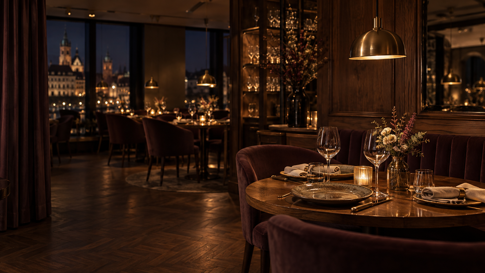 Nastrojowa sala restauracji Stół i Rozmowy